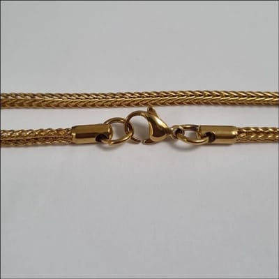 Aramat Jewels | Halskettingen | Luxe Goudkleurige Stalen Gourmetketting – Elegante Schakelketting RVS | | | |3mm | Staal | Volwassenen | Verkleurd niet