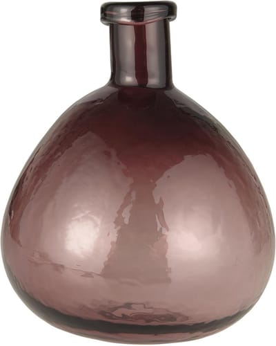 IB Laursen - Mondgeblazen vaas gerecycled glas - Aubergine paars