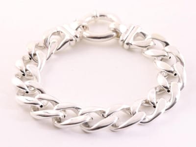 Zilveren armband met gourmet schakels