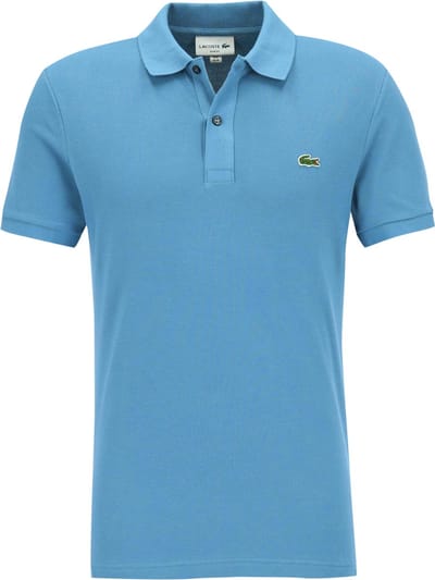 Lacoste Slim Fit polo - bodemloos middenblauw