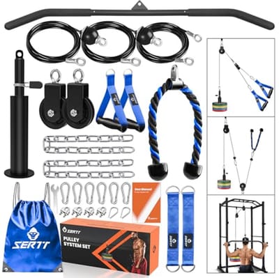 Triceps Workout Pulley Systeem voor Lat Pulldown, Biceps Curl, Schouders, Rug en Onderarm