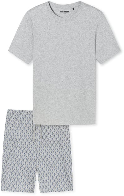 Schiesser – Fine Interlock – Pyjama – 181171 – Grey Melange - 48