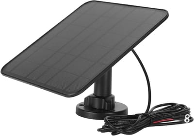 Zonnepaneel Deurbel - Solar Charger - Continu Stroom - IP66 Waterdicht - 3.5m Kabel - Zwart
