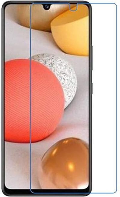 Hoesje Geschikt Voor Samsung Galaxy A42 5G Hoesje Soft Nano Silicone Backcover Gel Donkergroen Met 2x Glazen Screenprotector