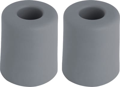 Deltafix Deurbuffer - 2x - deurstopper - grijs - rubber - 35 x 30 mm - schroefbevestiging