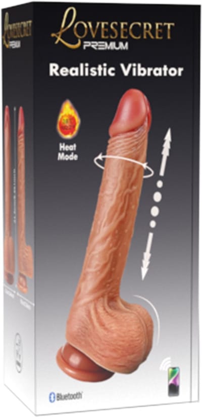 Lovesecret Premium – LS04 – Realistische Vibrator met Grote Ballen – App-Controlled & Verwarmd – beige