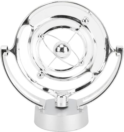 Perpetual Motion Ball Speelgoed met LED Lichten - Magnetische Schommelbal voor Wetenschappelijk Bureau Decor en Fysica Leren, USB Oplader en Batterij Aangedreven