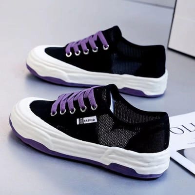 Dames Casual Canvas Sneakers Dames Wandelloafers Zachte Flats Ademende Stof Veelzijdige Zwarte Plateauschoenen Dames Mesh Schoenen 40 gray