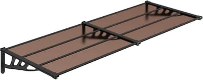 Deurluifel Polycarbonaat Zwart 239x90 cm Weerbestendige Overkapping