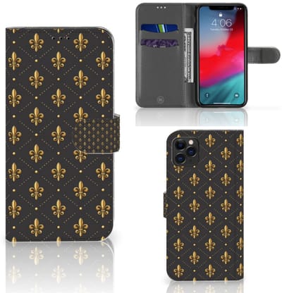 Book Case voor Apple iPhone 11 Pro Max Telefoon Hoesje Franse Lelie