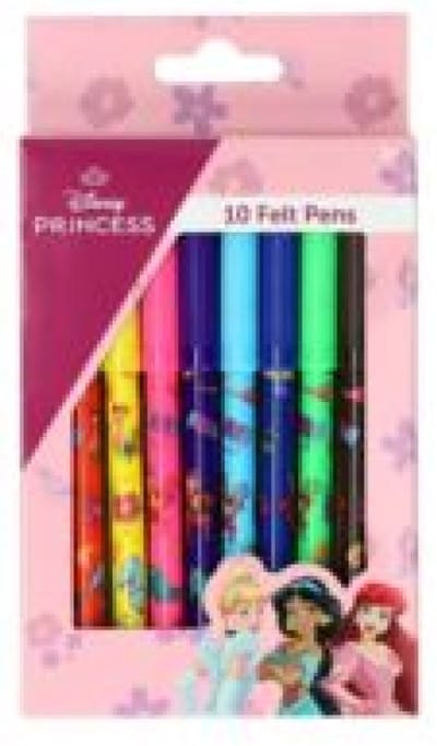Viltstiften Princess – Set van 10 Kleurrijke Stiften voor Creatieve Prinsessen