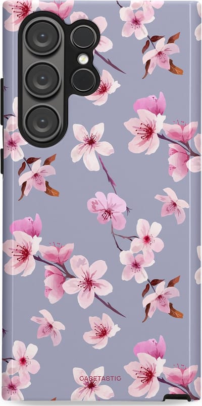 Casetastic Hoesje Geschikt voor Samsung S23 Ultra - Stijlvolle Beschermende Duo-layer Case - Bloemsem Bries
