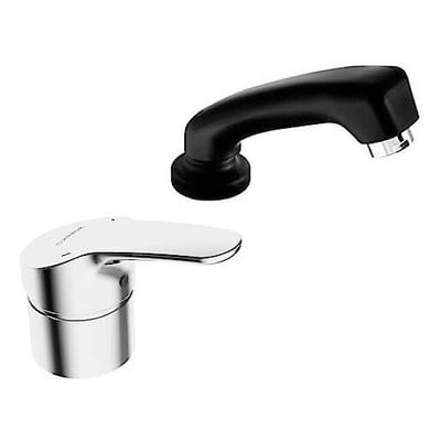 Hansa Mix Wastafelmengkraan (opbouw) 2 kraangaten temperatuurbegrenzing Chroom