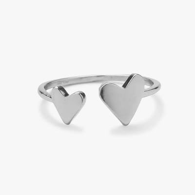Pura Vida -Two Hearts Open Ring- size m/l