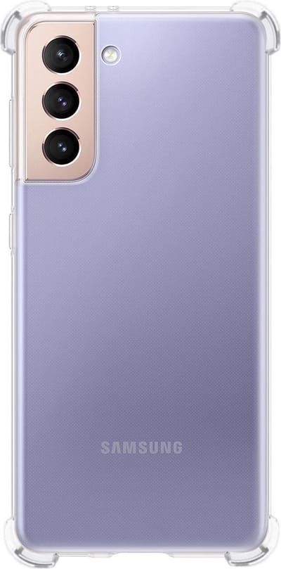 Hoes - Geschikt voor Samsung Galaxy S21 - Sterk & Shockproof - Siliconen Case - Back Cover - Telefoon Hoesje Shock Proof - Transparant
