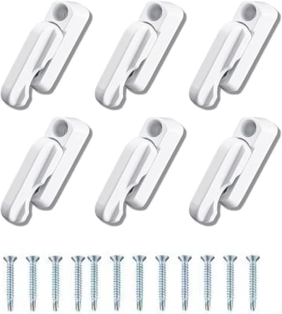 Veiligheidsloten voor ramen en deuren - 6 stuks, Aluminium verlengslot voor extra beveiliging, Kindveilige sloten voor ramen en deuren