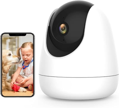 SVN® Huisdiercamera - Beveiligingscamera - Babyfoon Met Camera - Zwart/Wit - 11cm x 11cm x 8cm