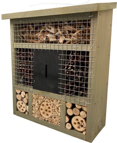 GARDEN SPIRIT Insectenhotel 11 x 28 x 35 cm. - Bijenhotel Vlinderhotel