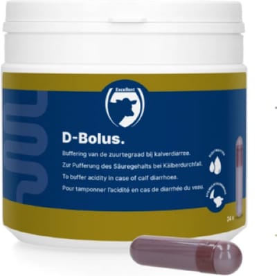 Excellent - D-Bolus - 24 stuks - Bicarbonaat pil - Bicarbonaat pil voor kalveren - Aanvullend dierenvoer