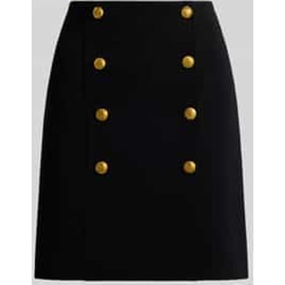 Smalle mini-kokerrok met knoopdetails