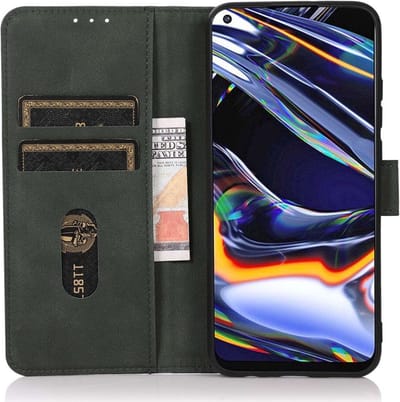 KHAZNEH Motorola Edge 40 5G Hoesje Retro Wallet Book Case Groen