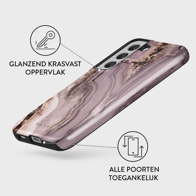 BURGA Telefoonhoesje voor Samsung Galaxy S22 - Schokbestendige Hardcase Hoesje - Golden Taupe
