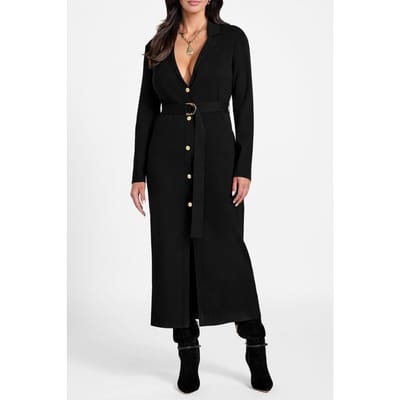 GUESS Aabish Long Cardi Sw Jet Black A996 Taglia: S | Maxi abiti Outlet | Donna | Nero