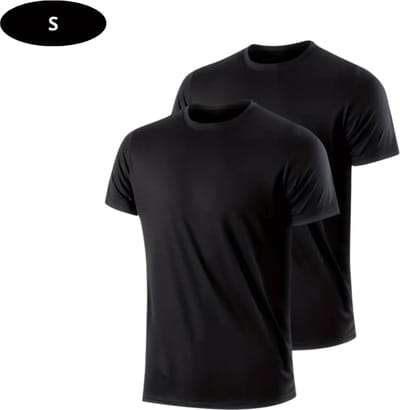 Livano Sportshirt Heren - Sport - Fitness - Compressie Shirt - Corrigerend Hemd - Sportkleding - Mannen - Zwart - 2 Stuks - S