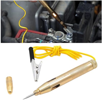 Dailygoody - Spanningstester - Stroomcircuittester - Betrouwbaar en efficiënt - Geel - Auto-accessoires - Voor voertuigonderhoud - Universeel