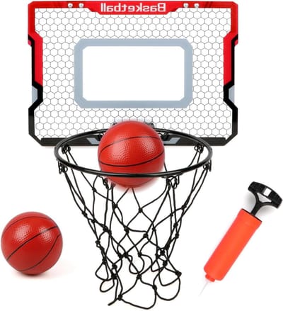 Indoor basketbalhoepel voor kinderen en volwassenen - deur basketbalhoepel met 2 ballen - basketbal speelgoed voor kinderen jongens 3-12