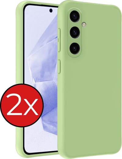 Hoesje - 2 Stuks - Geschikt voor Samsung Galaxy A35 - Sterk & Shockproof - Telefoonhoes - Back Cover - Case Siliconen - Telefoon Hoes - Groen