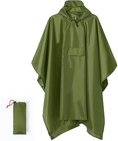 Ynkkvre-Regenponcho Waterdicht Unisex – 3-in-1 Multifunctioneel – Lichtgewicht & Draagbaar – 210x140 cm – Polyester