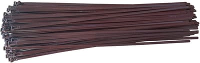 Kortpack - Hersluitbare Tyraps - 370mm x 7.6mm - Bruin - 100 Stuks - Treksterkte : 22,2kg - Bundeldiameter: 102mm - (099.0441)