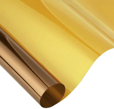 Dailygoody - Raamfolie - Getinte Folie - Isolerend tegen Kou - Geel - UV-Bescherming - Hittebescherming - Zelfklevend - Voor Huis en Kantoor