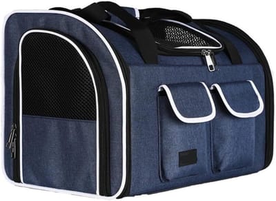 Katten draagtas - Huisdieren reistas - Comfortabel reizen - Ademend en ventilerend - 45x26x27 cm - Patchwork
