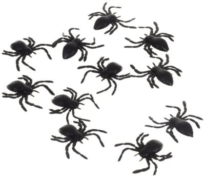 Ruhhy Nep spinnen/spinnetjes -20x st - zwart - 3 cm -Horror/griezel thema decoratie beestjes