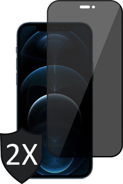 Privacy Screenprotector geschikt voor iPhone 12 Pro - 2x FullGuard Screen Protector