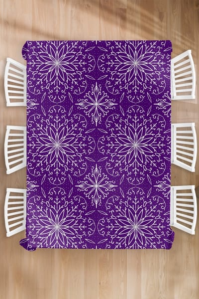 Kerst Tafelkleed - Kerstmis Decoratie - Tafellaken - Patronen - Kerst - Sneeuw - 180x260 cm - Kerstmis Versiering - Tafeldecoratie Kerstmis - Kerstdecoratie tafel - Tafelversiering