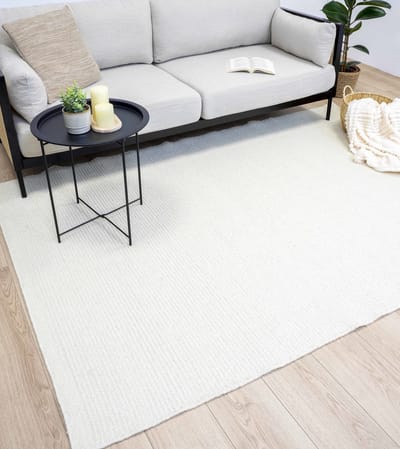Flycarpets Serenity Wollen HANDGEWEVEN Vloerkleed - Crème - 160x230 cm
