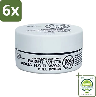Red One - Haarwax - Bright White - Maximum Control - Voor Extra Sterke Fixatie - 150 ml - Voordeelverpakking - 6 stuks - Haarwax - Haartype