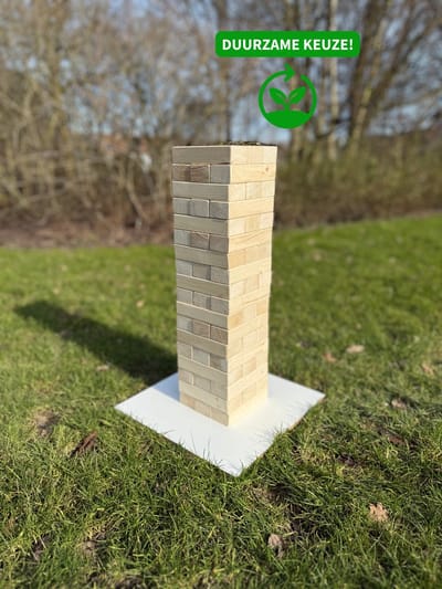 Jenga - 54 blokken - XXL Jenga - Vallende toren - Mega Jenga - Jenga groot - outdoor spellen - Nederland geproduceerd - familie spel