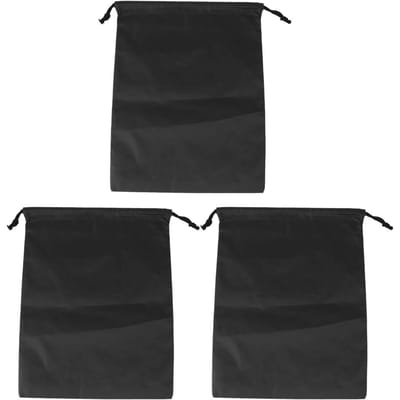 Nylon Trekkoordtas Waterdicht Stofdicht Opbergtassen voor Schoenen Kleding Organizer Zwart