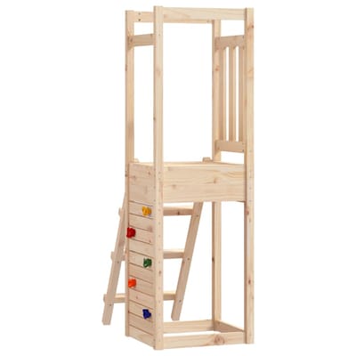 vidaXL Speeltoren met ladder en klimwand 53x46,5x169 cm grenenhout
