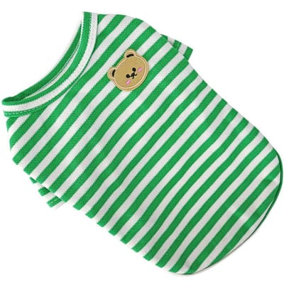 Vêtements d'été pour chiens de petite taille, chemise tendance pour chien, imprimé ours, chemise fine pour chiot, gilet mignon pour chat, vêtements pour chihuahua, chemise pour animaux de compagnie S