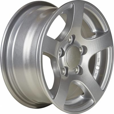 Losse 15 inch aanhanger velg - 6Jx15 - lichtmetaal - steekmaat: 5x112 - draagvermogen: 900 kg - naafdiameter: 67 mm - ET30 - zilver