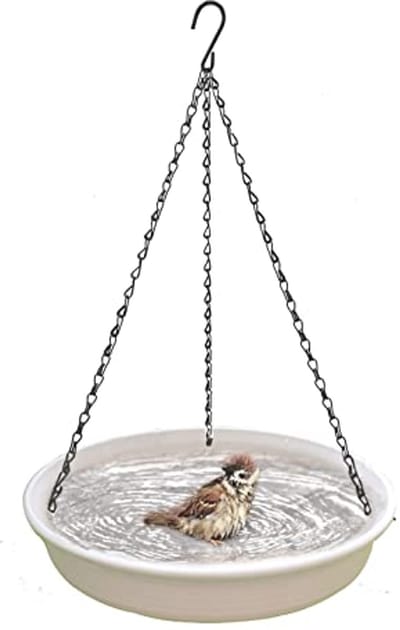 Hangend Vogelbad 12 Inch - Vogeldrinken en Voederbak met Haak en Ketting voor Tuin en Patio