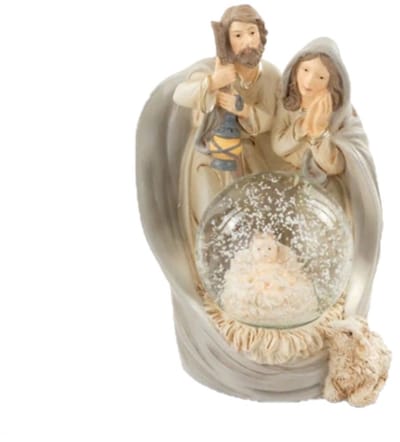 Sneeuwbol Heilige Familie – 11 cm – Polyresin – Jozef, Maria & Jezus