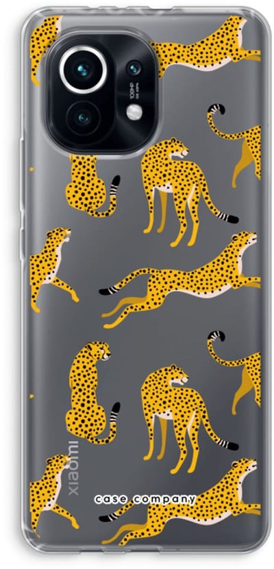 Case Company® - Hoesje geschikt voor Xiaomi Mi 11 hoesje - Luipaard - Soft Cover Telefoonhoesje - Bescherming aan alle Kanten en Schermrand