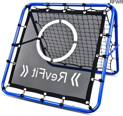 RFWR® Verstelbaar dubbelzijdig reboundernet voor voetbal en andere balsporten