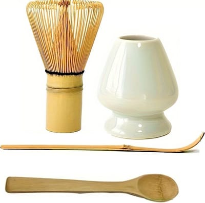 Nivard Matcha Set - Starterkit - Klopper - Matcha Thee Set - Matcha Whisk - Wit